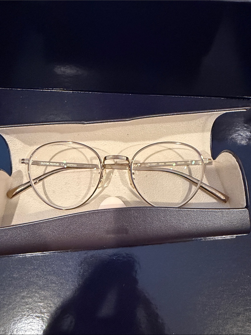 Oliver People KESNER Gold Round Metal Eyeglasses - Classic Thin Frame